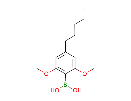 Molecular Structure of 1004305-27-4 (2,6-dimethoxy-4-pentylbenzeneboronic acid)