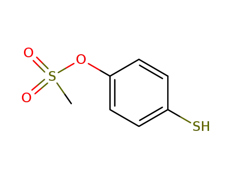 Molecular Structure of 62262-84-4 (4-Methylsulfonyloxy benzenethiol)