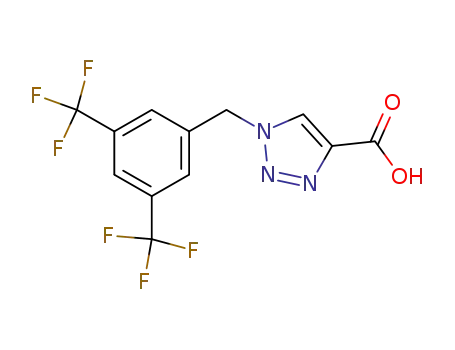 Molecular Structure of 823188-41-6 (1H-1,2,3-Triazole-4-carboxylic acid,
1-[[3,5-bis(trifluoromethyl)phenyl]methyl]-)