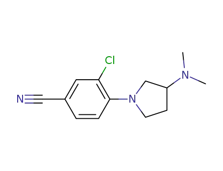 Molecular Structure of 864297-30-3 (3-chloro-4-(3-dimethylamino-pyrrolidin-1-yl)-benzonitrile)