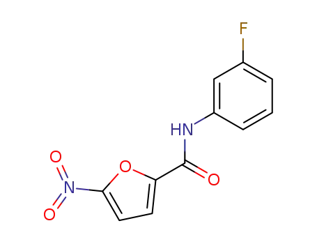 Molecular Structure of 349127-18-0 (2-Furancarboxamide,N-(3-fluorophenyl)-5-nitro-(9CI))