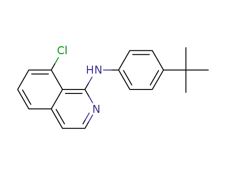 Molecular Structure of 848841-65-6 (1-Isoquinolinamine, 8-chloro-N-[4-(1,1-dimethylethyl)phenyl]-)