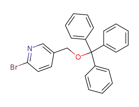 Molecular Structure of 472962-10-0 (Pyridine, 2-bromo-5-[(triphenylmethoxy)methyl]-)