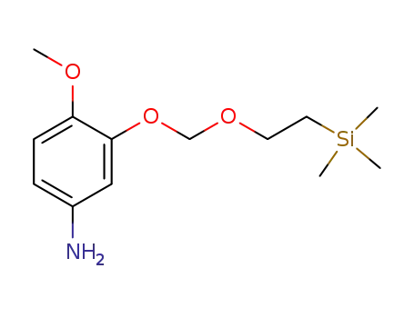 Molecular Structure of 1057383-21-7 (4-methoxy-3-{[2-(trimethylsilyl)ethoxy]methoxy}phenylamine)