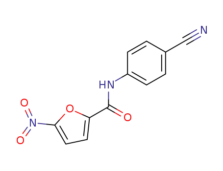 Molecular Structure of 779326-99-7 (2-Furancarboxamide,N-(4-cyanophenyl)-5-nitro-(9CI))