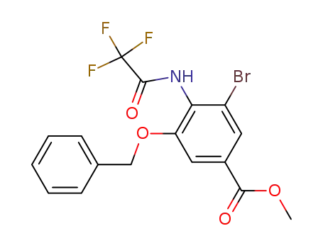 Benzoic acid, 3-bromo-5-(phenylmethoxy)-4-[(trifluoroacetyl)amino]-,
methyl ester