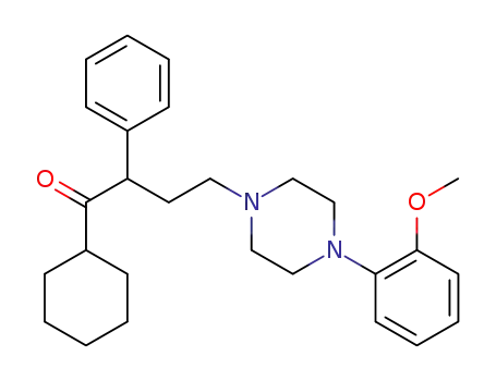Molecular Structure of 228418-68-6 (1-Butanone,
1-cyclohexyl-4-[4-(2-methoxyphenyl)-1-piperazinyl]-2-phenyl-)