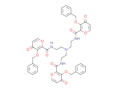 Molecular Structure of 880763-29-1 (N,N',N''-(nitrilotris(ethane-2,1-diyl))tris(3-(benzyloxy)-4-oxo-4H-pyran-2-carboxamide))