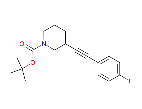 3-(4-fluoro-phenylethynyl)-piperidine-1-carboxylic acid tert-butyl ester