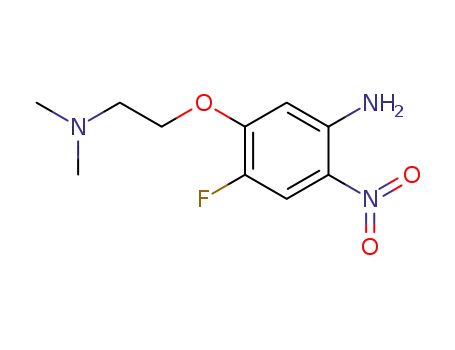 Molecular Structure of 866001-51-6 (5-(2-dimethylamino-ethoxy)-4-fluoro-2-nitro-phenylamine)