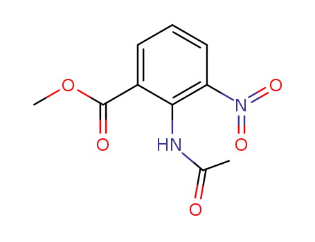 Molecular Structure of 95067-27-9 (METHYL 2-(ACETYLAMINO)-3-NITROBENZOATE)