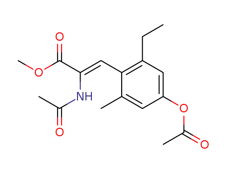 2-Propenoic acid,
2-(acetylamino)-3-[4-(acetyloxy)-2-ethyl-6-methylphenyl]-, methyl ester,
(2Z)-