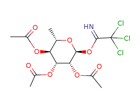 Molecular Structure of 113893-72-4 (2,3,4-tri-O-acetyl-L-rhamnopyranosyl trichloroacetimidate)