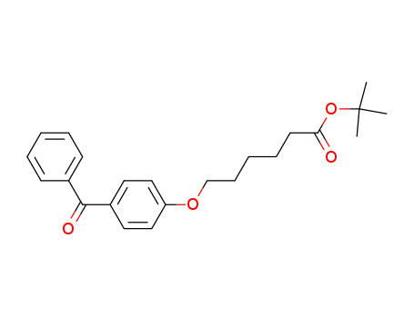 Molecular Structure of 845272-58-4 (Hexanoic acid, 6-(4-benzoylphenoxy)-, 1,1-dimethylethyl ester)