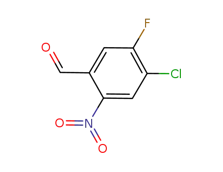 Molecular Structure of 184843-93-4 (Benzaldehyde, 4-chloro-5-fluoro-2-nitro-)