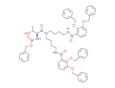 Molecular Structure of 357628-48-9 (N<sup>5</sup>-(N-carbobenzyloxy-L-threonyl)-N<sup>1</sup>,N<sup>9</sup>-bis[2,3-bis(benzyloxy)benzoyl]homospermidine)
