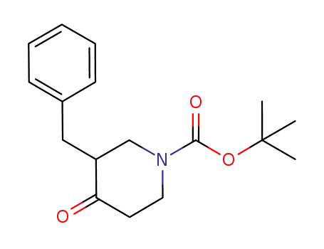 Molecular Structure of 193274-82-7 (1-BOC-3-BENZYL-PIPERIDIN-4-ONE)