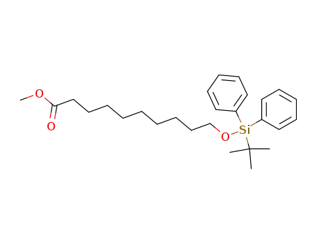 Molecular Structure of 868132-30-3 (10-(tert-butyldiphenylsilanyloxy)decanoic acid methyl ester)