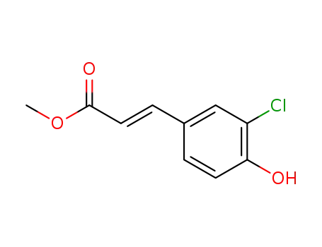 Molecular Structure of 185527-66-6 (2-Propenoic acid, 3-(3-chloro-4-hydroxyphenyl)-, methyl ester, (E)-)