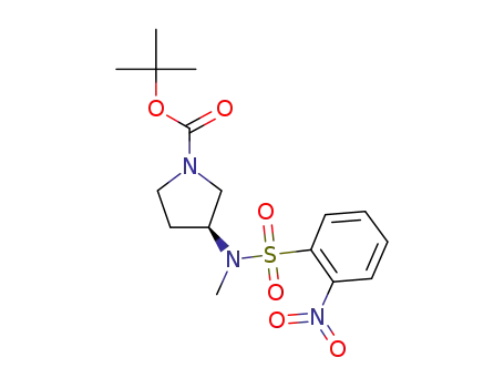 1-Pyrrolidinecarboxylic acid, 3-[methyl[(2-nitrophenyl)sulfonyl]amino]-,
1,1-dimethylethyl ester, (3S)-