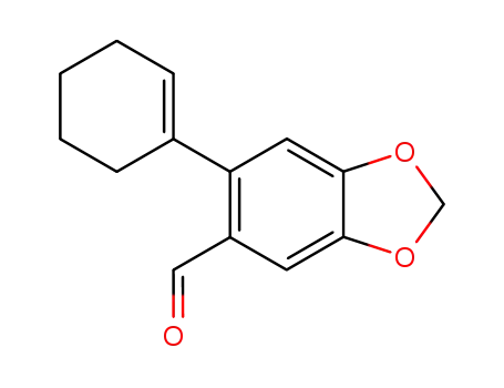 Molecular Structure of 880643-58-3 (1,3-Benzodioxole-5-carboxaldehyde, 6-(1-cyclohexen-1-yl)-)
