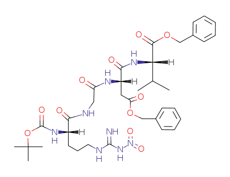 Molecular Structure of 350688-05-0 (Boc-Arg(Nω-NO2)-Gly-Asp(OBn)-Val-OBn)