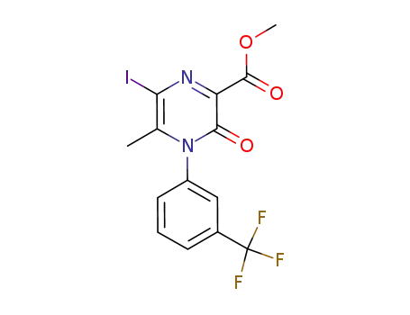 methyl 6-iodo-5-methyl-3-oxo-4-[3-(trifluoromethyl)phenyl]-3,4-dihydropyrazine-2-carboxylate