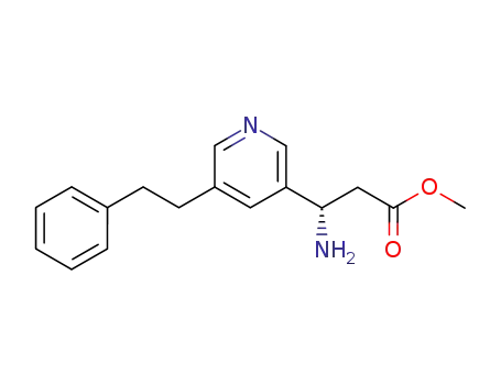 methyl (S)-3-amino-3-(5-phenethyl-3-pyridyl)propionate