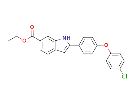 2-[4-(4-chloro-phenoxy)-phenyl]-1<i>H</i>-indole-6-carboxylic acid ethyl ester