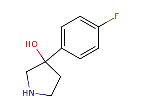 Molecular Structure of 577986-35-7 (3-(4-Fluorophenyl)-3-pyrrolidinol)