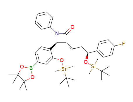 (3R,4S)-3-[(3S)-3-{[tert-butyl(dimethyl)silyl]oxy}-3-(4-fluorophenyl)propyl]-4-[2-{[tert-butyl(dimethyl)silyl]oxy}-4-(4,4,5,5-tetramethyl-1,3,2-dioxaborolan-2-yl)phenyl]-1-phenylazetidin-2-one