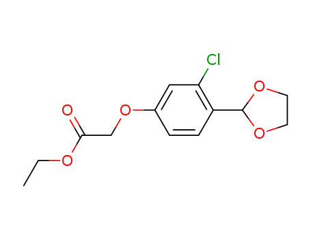 Acetic acid, [3-chloro-4-(1,3-dioxolan-2-yl)phenoxy]-, ethyl ester