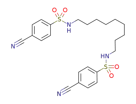 Molecular Structure of 862252-25-3 (1,9-bis(-4-cyanobenzenesulfonamidoamido)nonane)