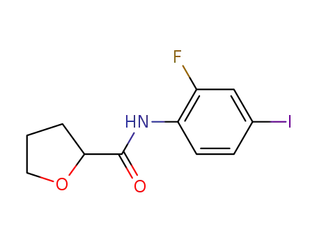 Molecular Structure of 641612-64-8 (tetrahydro-furan-2-carboxylic acid (2-fluoro-4-iodophenyl)amide)
