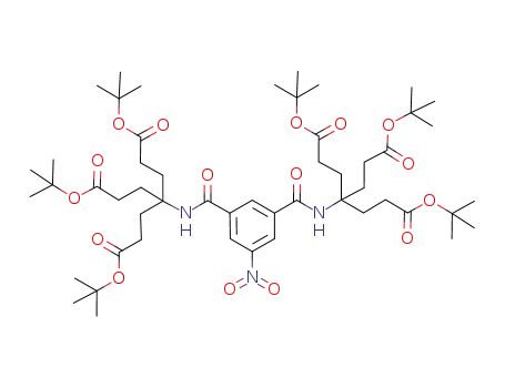 4-{3-[3-<i>tert</i>-butoxycarbonyl-1,1-bis-(2-<i>tert</i>-butoxycarbonyl-ethyl)-propylcarbamoyl]-5-nitro-benzoylamino}-4-(2-<i>tert</i>-butoxycarbonyl-ethyl)-heptanedioic acid di-<i>tert</i>-butyl ester