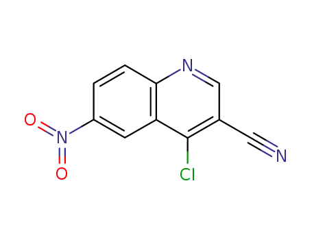 Molecular Structure of 214470-37-8 (4-CHLORO-6-NITRO-QUINOLINE-3-CARBONITRILE)