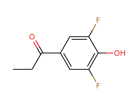 Molecular Structure of 178374-78-2 (3',5'-DIFLUORO-4'-HYDROXYPROPIOPHENONE)