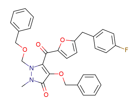 4-benzyloxy-1-benzyloxymethyl-5-[5-(4-fluorobenzyl)furan-2-carbonyl]-2-methyl-1,2-dihydropyrazole-3-one