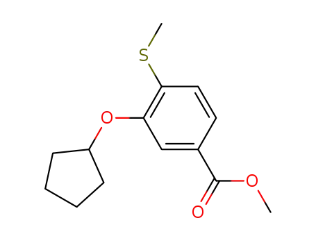 Benzoic acid, 3-(cyclopentyloxy)-4-(methylthio)-, methyl ester