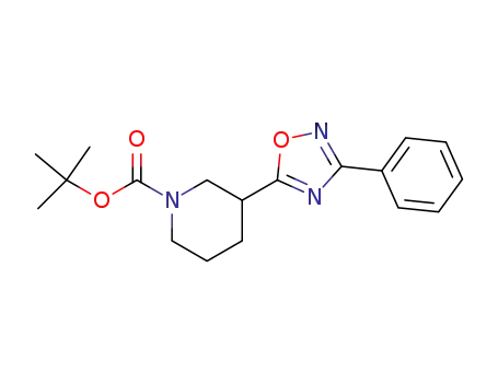 3-(3-phenyl-[1,2,4]oxaziazol-5-yl)-piperidine-1-carboxylic acid tert-butyl ester