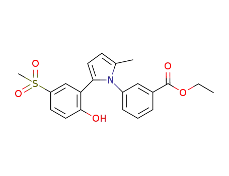 Benzoic acid,
3-[2-[2-hydroxy-5-(methylsulfonyl)phenyl]-5-methyl-1H-pyrrol-1-yl]-, ethyl
ester