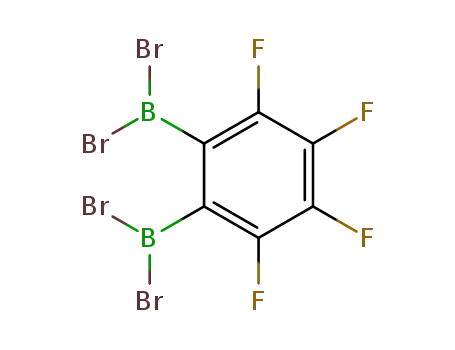 Molecular Structure of 223769-11-7 (Borane, (3,4,5,6-tetrafluoro-1,2-phenylene)bis[dibromo-)