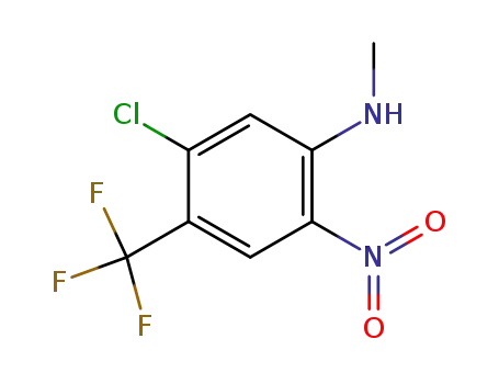 Molecular Structure of 61286-98-4 (Benzenamine, 5-chloro-N-methyl-2-nitro-4-(trifluoromethyl)-)