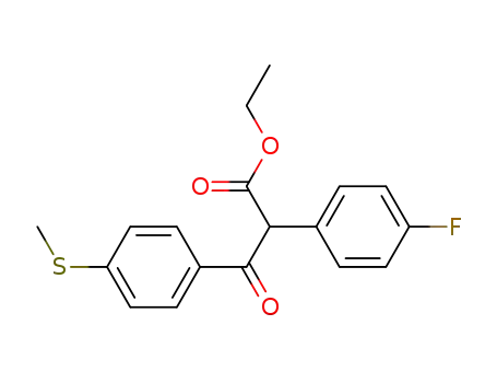 ethyl 2-(4-fluorophenyl)-2-((4-methylthio)benzoyl)acetic acid ethyl ester