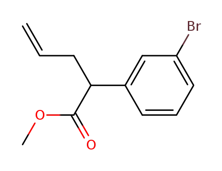 Molecular Structure of 619323-22-7 (methyl 2-(3-bromophenyl)pent-4-enoate)