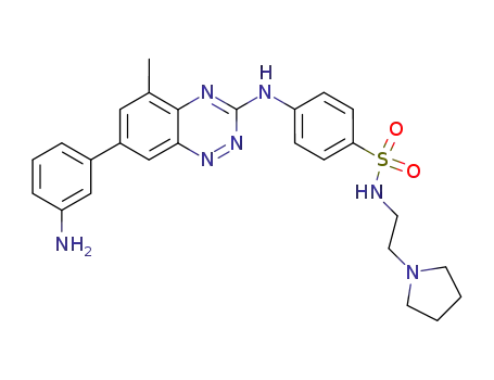 4-[7-(3-amino-phenyl)-5-methyl-benzo[1,2,4]triazin-3-ylamino]-N-(2-pyrrolidin-1-yl-ethyl)-benzenesulfonamide