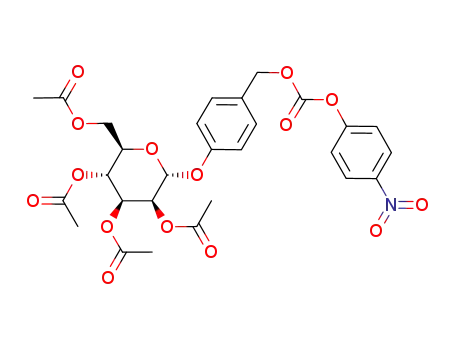 Molecular Structure of 912281-47-1 (4-(4-nitro-phenoxycarbonyloxymethyl)phenyl 2,3,4,6-tetra-O-acetyl-α-D-mannopyranoside)