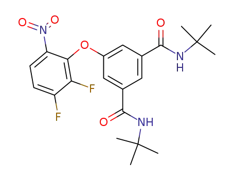 Molecular Structure of 866959-42-4 (3,4-difluoro-2-(3,5-bis-tert-butylcarbamoyl-phenoxy)nitrobenzene)