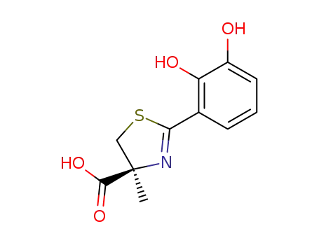 4-Thiazolecarboxylic acid,
2-(2,3-dihydroxyphenyl)-4,5-dihydro-4-methyl-, (4S)-