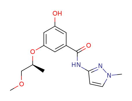 Benzamide,
3-hydroxy-5-[(1S)-2-methoxy-1-methylethoxy]-N-(1-methyl-1H-pyrazol-3-
yl)-